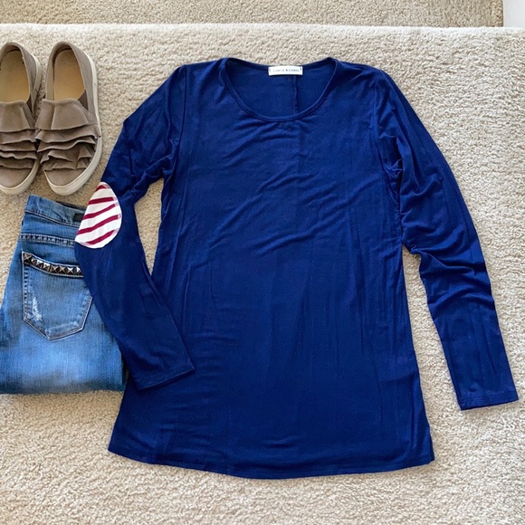 Navy Button Back Tunic - Picture 4 of 7